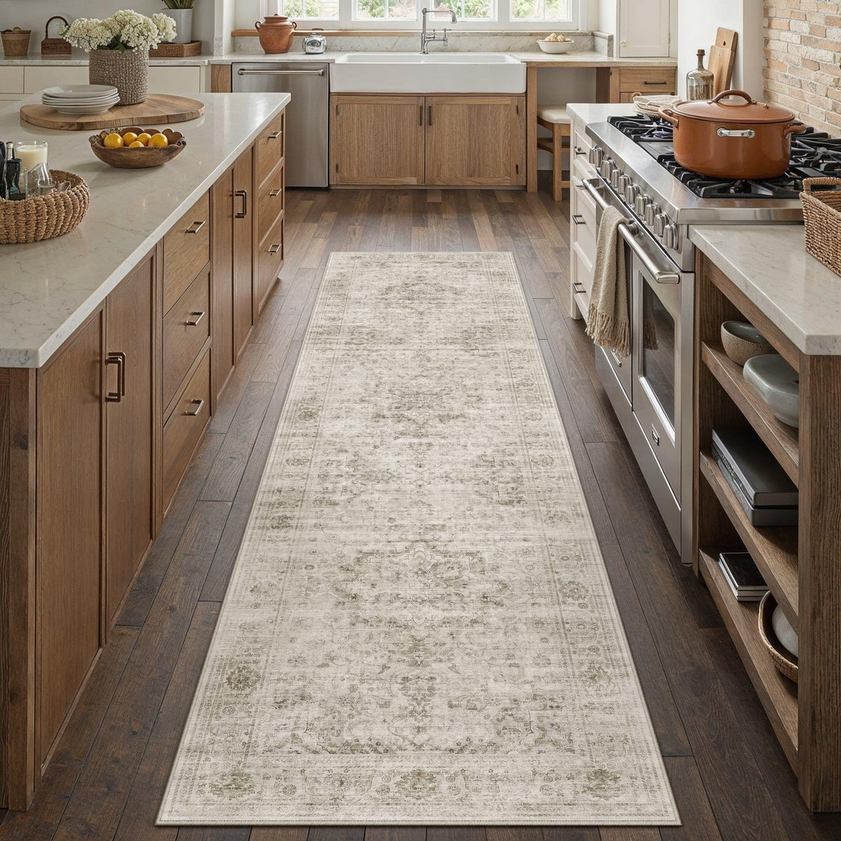 HUGEAR 8x10 Beige Neutral Area Rugs Washable Rug Carpet