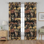 Sun Leopard Curtains 2 Panels, Sunburst Cheetah Blackout Curtains