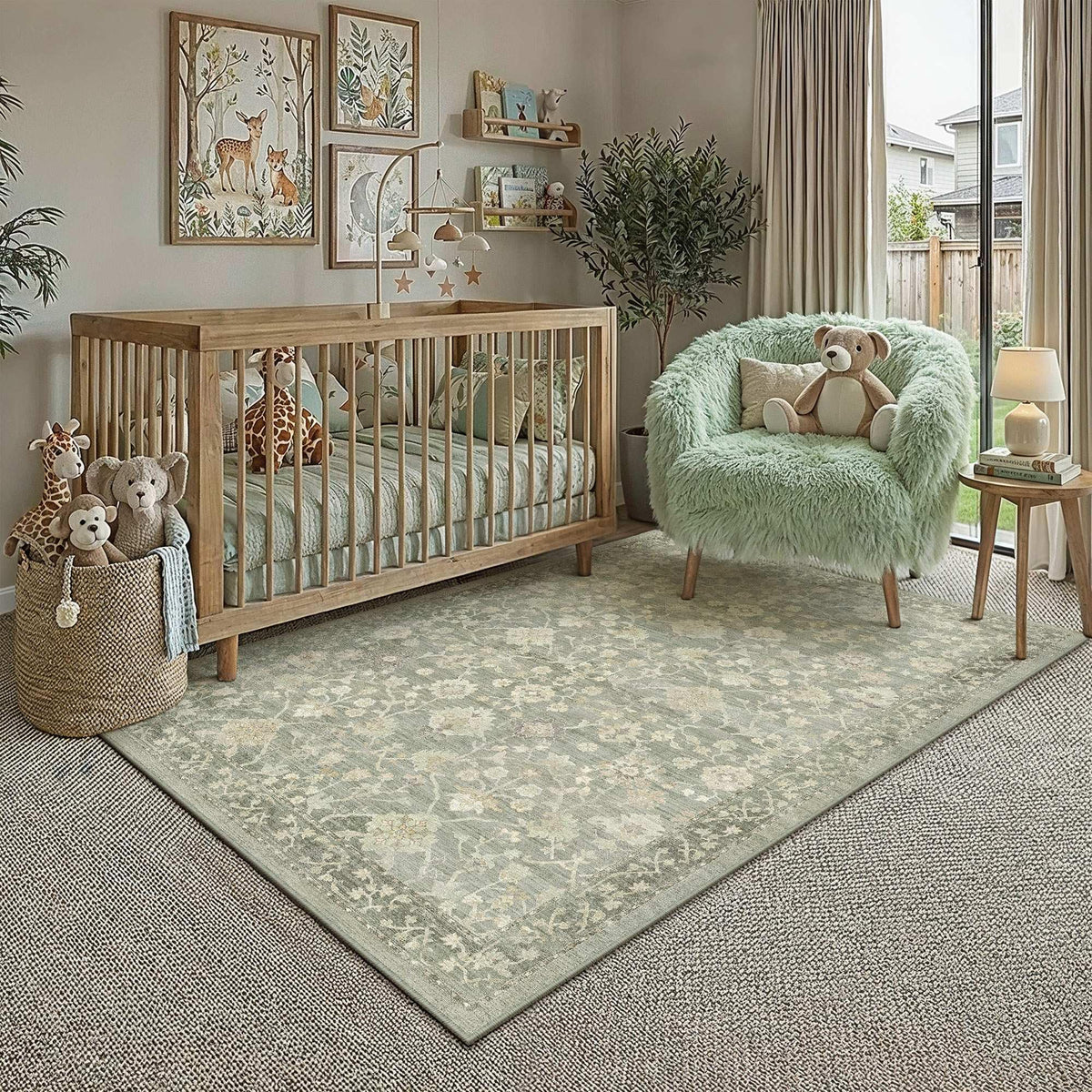 HUGEAR 8x10 Beige Neutral Area Rugs Washable Rug Carpet