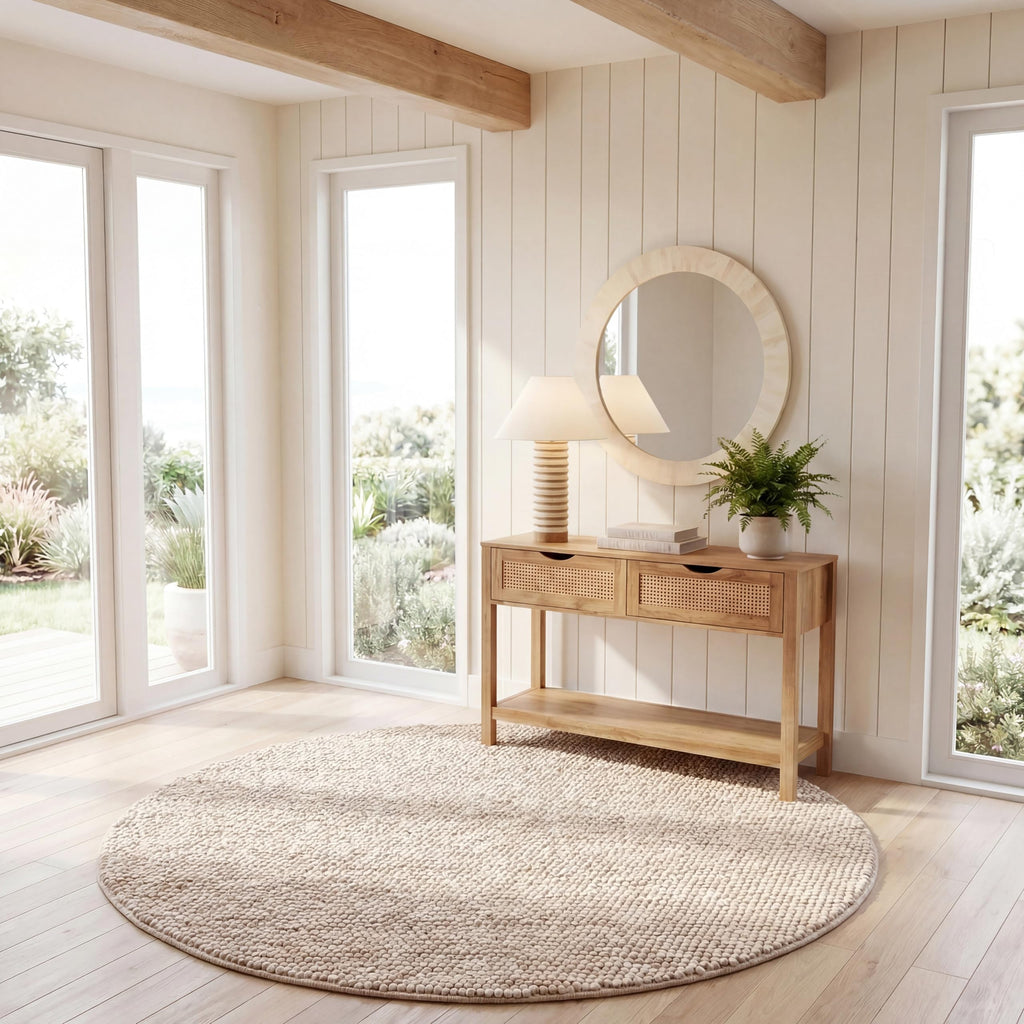 SAFAVIEH Natura Runner Rug 2x6 Wool Knotted, Beige NAT620B
