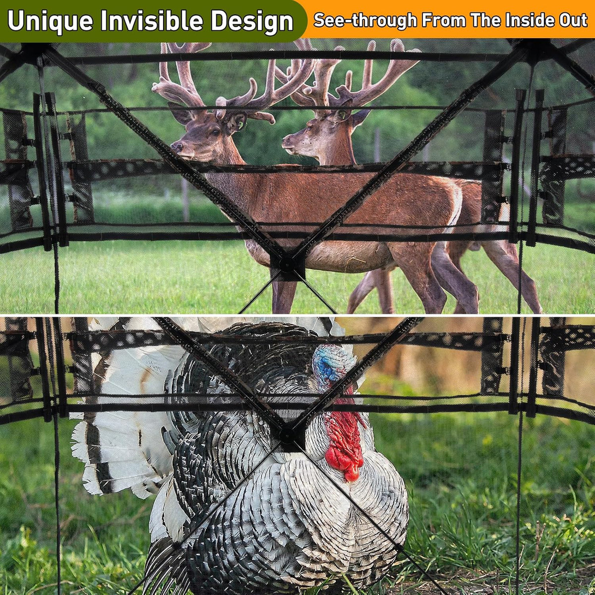 TLC Sport Hunting Blind, 270°/360° See Through Ground Blind for 2-4 Person