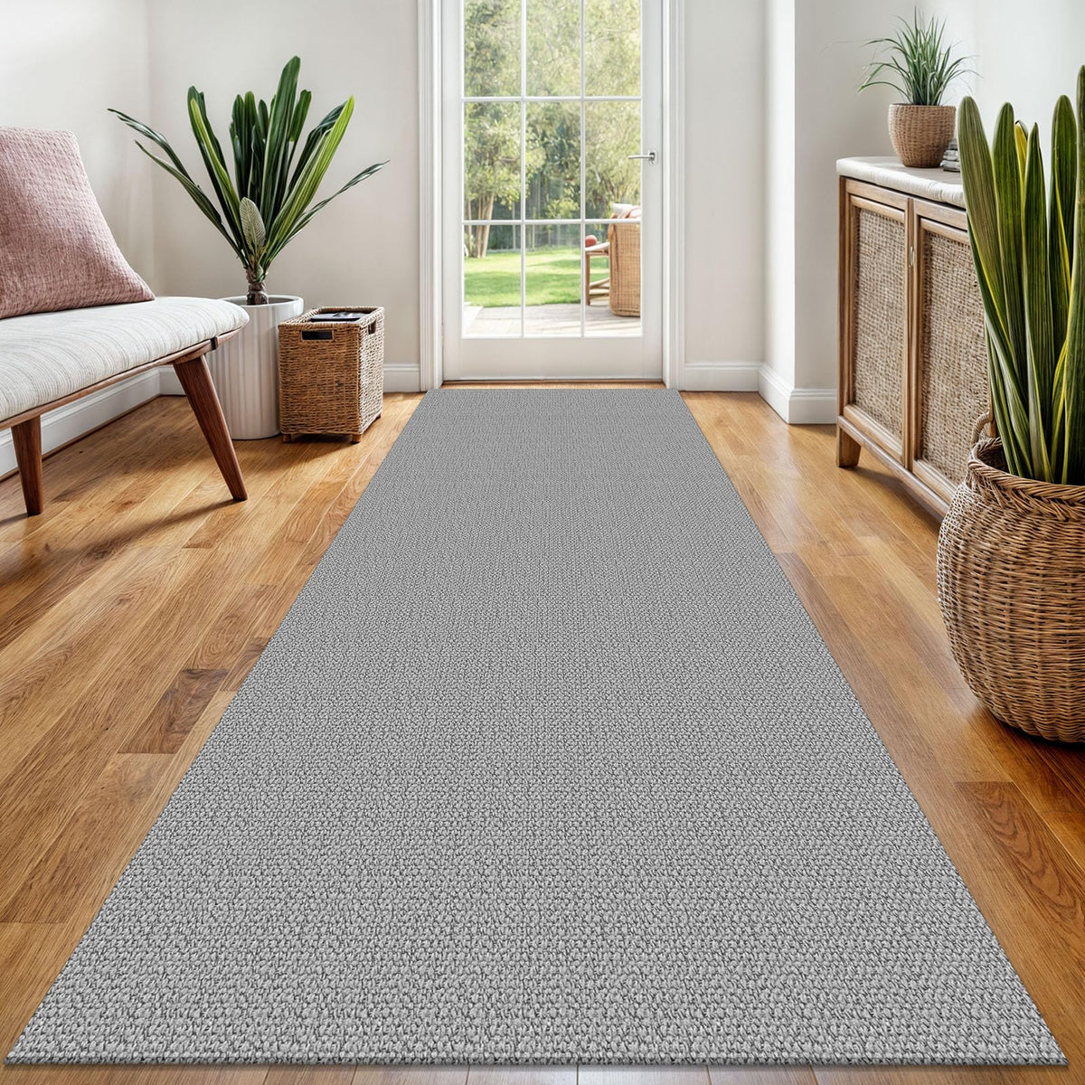 EARTHALL Washable Area Rug, Non Slip Living Room Rug, 5x7 Ft, Sand/Beige