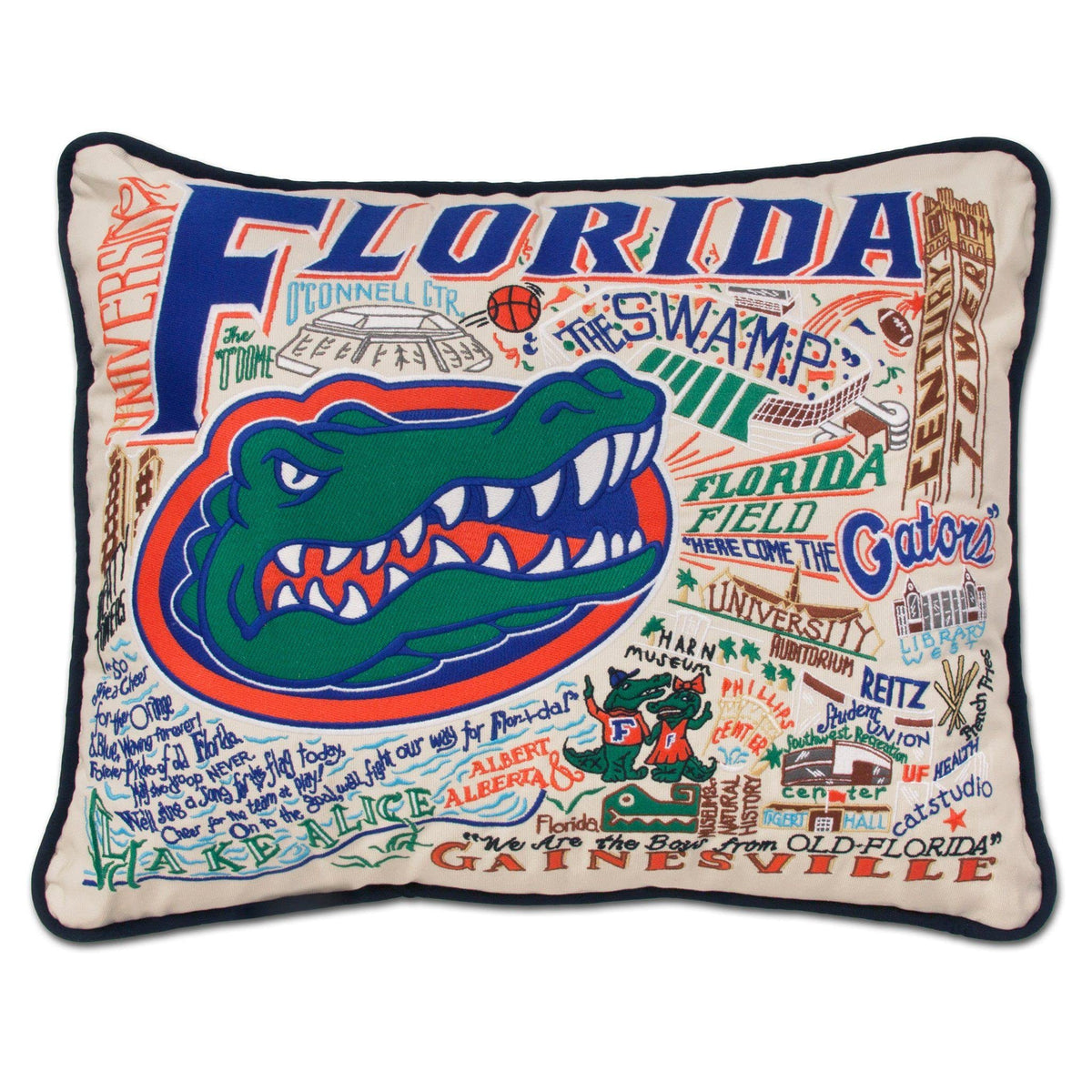 Catstudio Texas A&M Aggies Hand Embroidered Throw Pillow
