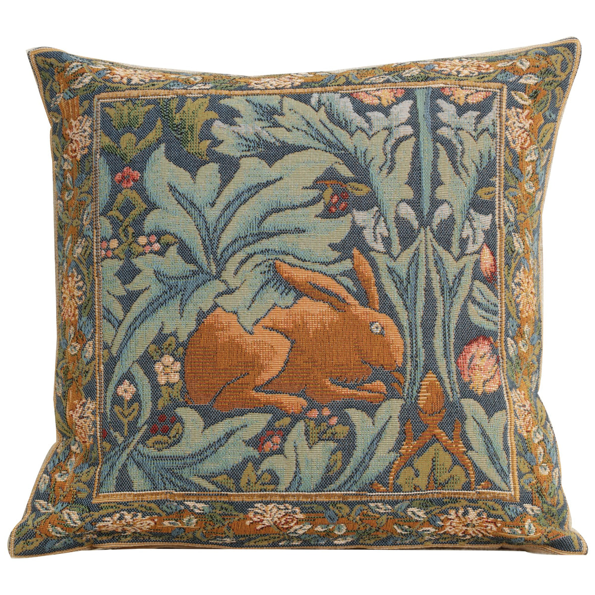 William Morris Birds Face to Face II Tapestry Throw Pillow Cover 19 x 19 in