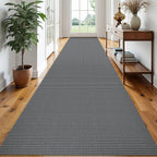 EARTHALL Woven Area Rugs 6x9 Ft Washable Living Room Rugs Non Slip Rubber Backed Dining Room Rug Braided Bedroom Rugs Indoor Floor Carpet for Living Room, Bedroom, Dining Room, Beige/Ivory
