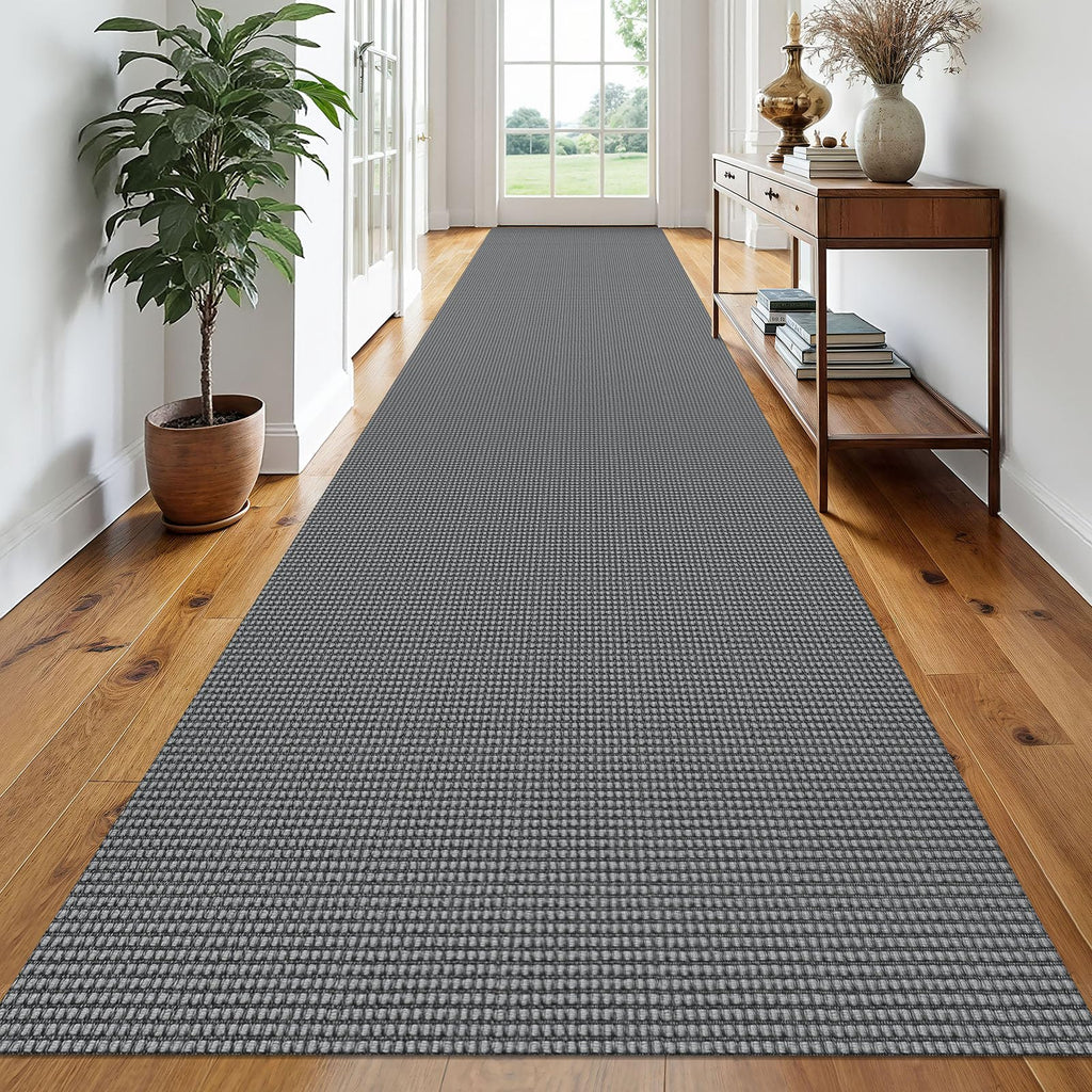 EARTHALL Woven Area Rugs 6x9 Ft Washable Living Room Rugs Non Slip Rubber Backed Dining Room Rug Braided Bedroom Rugs Indoor Floor Carpet for Living Room, Bedroom, Dining Room, Beige/Ivory