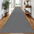 EARTHALL Woven Area Rugs 6x9 Ft Washable Living Room Rugs Non Slip Rubber Backed Dining Room Rug Braided Bedroom Rugs Indoor Floor Carpet for Living Room, Bedroom, Dining Room, Beige/Ivory