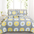 Cozy Line Home Fashions Turquoise Blue Coral Floral Leaf Reversible Quilt Bedding Set, Coverlet Bedspread Lightweight for All Seasons (Mirage Paisley, King - 6 Piece)