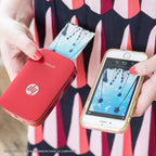 HP Sprocket Portable Photo Printer, print social media photos on 2x3 sticky-backed paper - red (Z3Z93A)