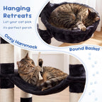 Heybly Cat Tree, 68 inch Multi-Level Cat Tower for Indoor Cats HCT025G