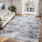 8x10 Area Rugs for Living Room Washable Bedroom Dining Room Blue Grey