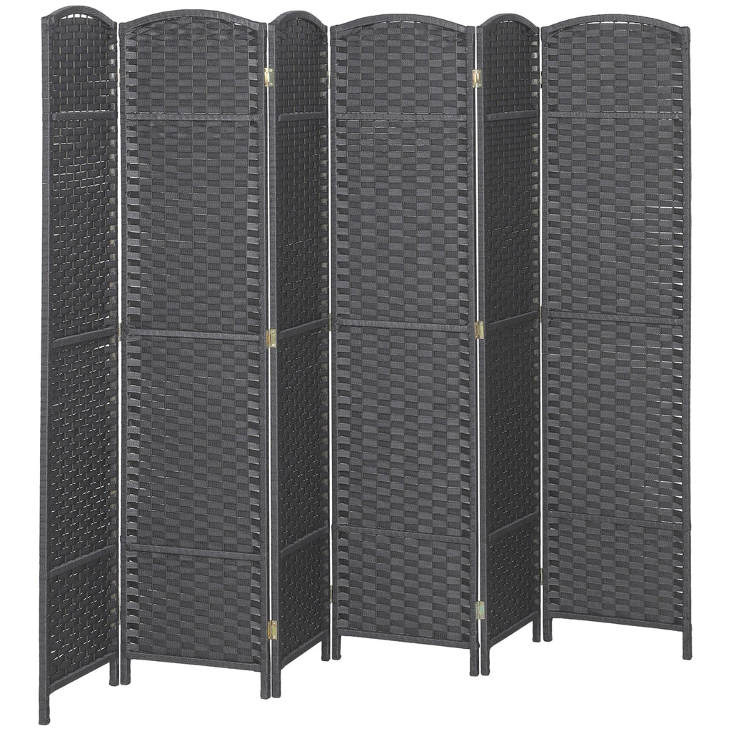 HOMCOM Room Divider 8 Panel Folding Privacy Screen 5.6' Tall Nature Wood