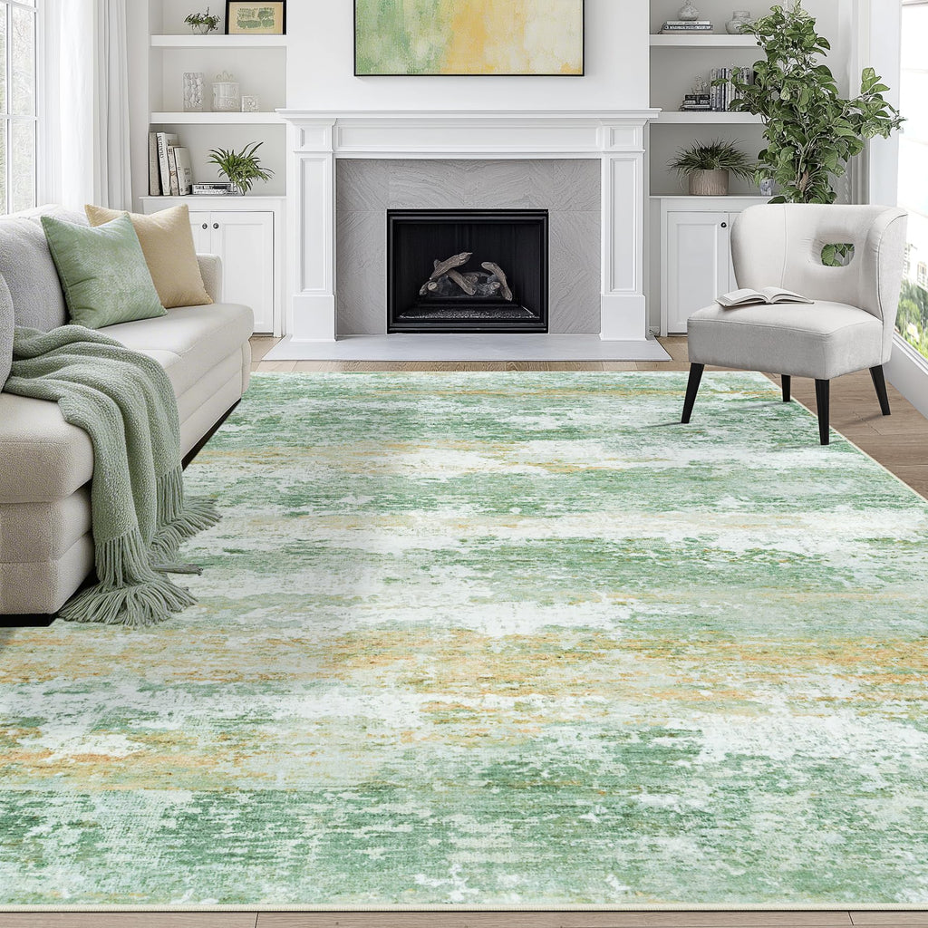 8x10 Area Rugs for Living Room Washable Bedroom Dining Room Blue Grey