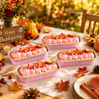 Mini Cake Pans with Lids, 600 Pack Pink 6.8oz for Picnic Desserts