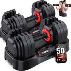 XDDIAS Adjustable Dumbbell Set for Home Gym Strength Training
