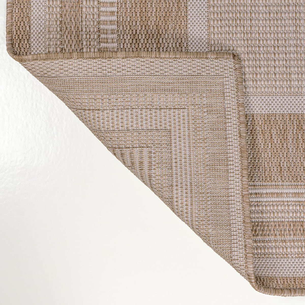 JONATHAN Y Border Stripe Indoor Outdoor Area Rug 8X10 Beige/Cream, Beckett Classic Casual for Backyard, Patio, Porch, Easy-Cleaning, High Traffic, Pet-Friendly, Non-Shedding (TSN208A-8)