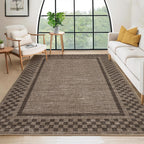 GarveeHome 5x7 Washable Area Rug Checkered Rug for Bedroom Living Room