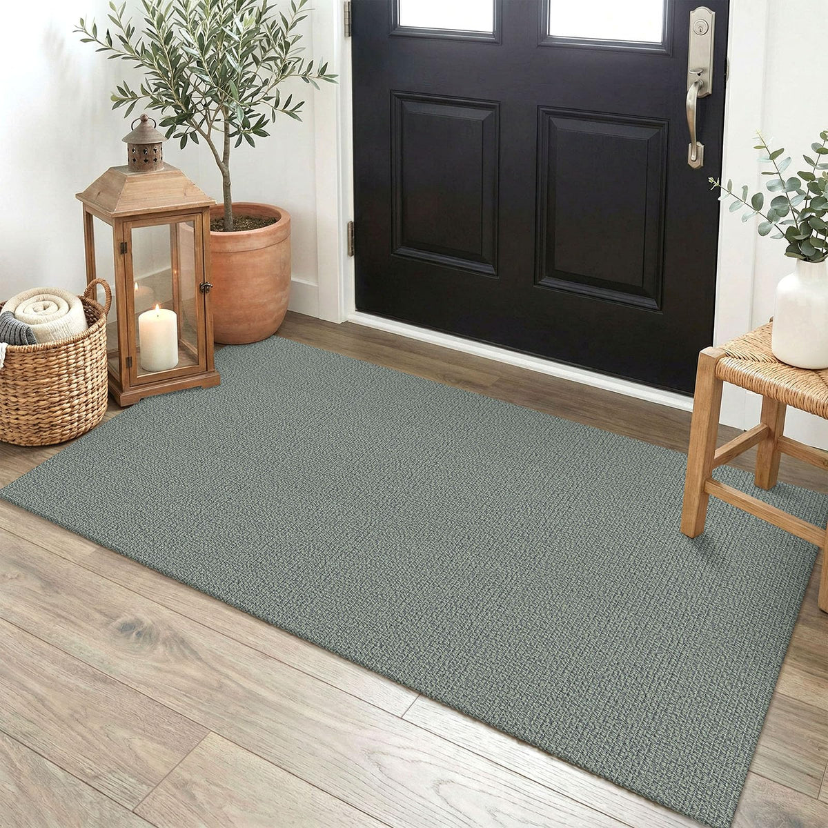 EARTHALL Washable Area Rug, Non Slip Living Room Rug, 5x7 Ft, Sand/Beige