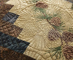 Donna Sharp Cotton Twin Quilt - Cabin Raising Pine Cone, 68" x 90"