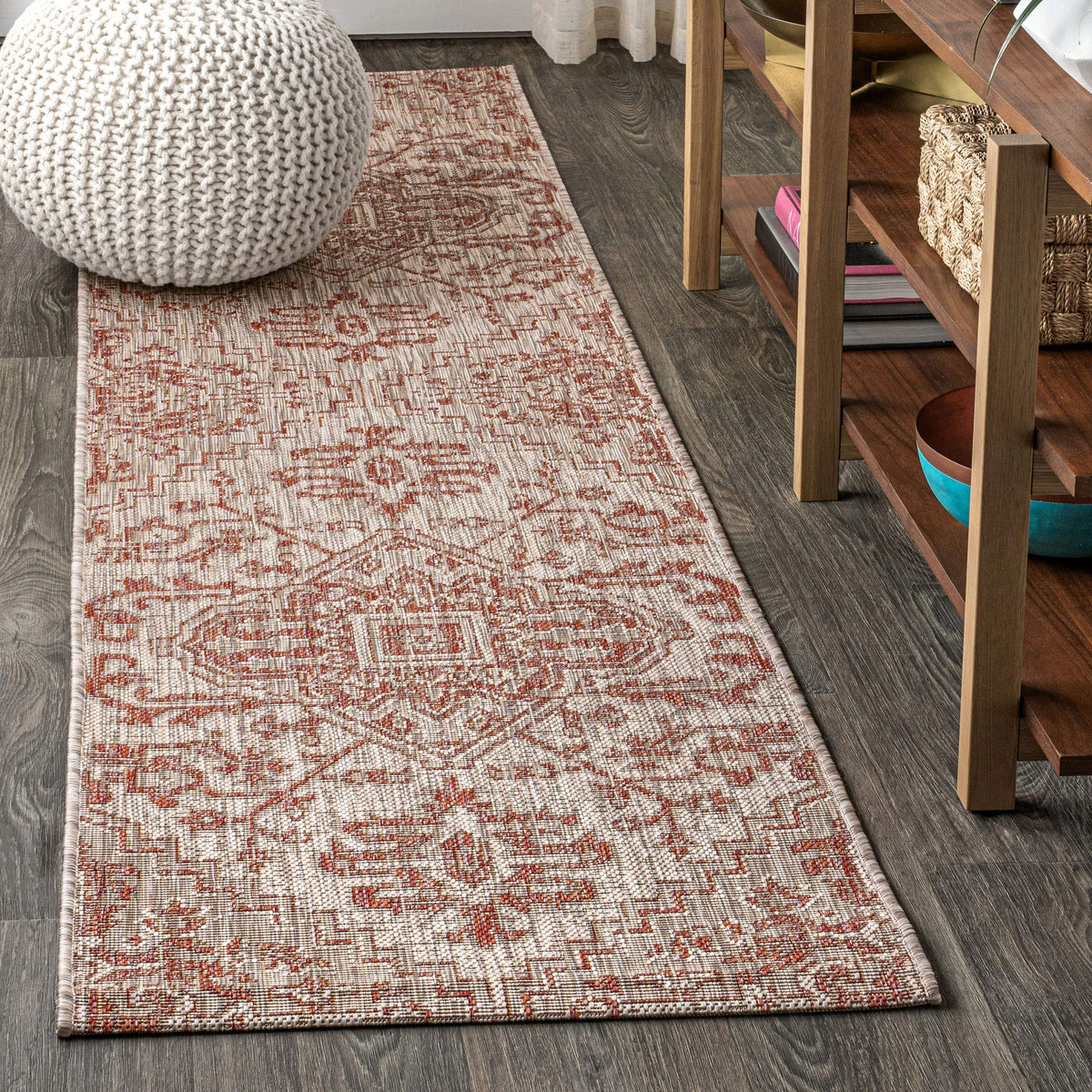 JONATHAN Y Boho Medallion Indoor Outdoor Area Rug 9X12 Navy/Gray, Estrella Textured Weave for Backyard, Patio, Porch, Easy-Cleaning, High Traffic, Pet-Friendly, Non-Shedding (SMB105B-9)