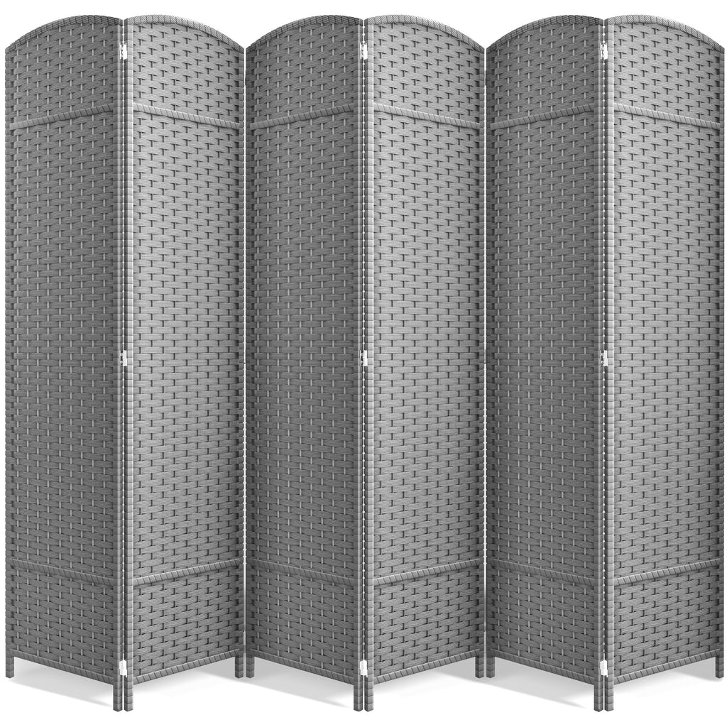 Sorbus Foldable Room Divider, Mesh Privacy Screen (6 Panel, Black)