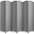 Sorbus Foldable Room Divider, Mesh Privacy Screen (8 Panel, Chocolate)
